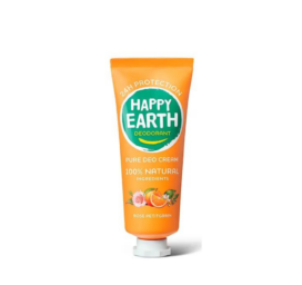 HAPPY EARTH 100% natūralus kremo dezodorantas su cinku, rožėmis ir karčiojo apelsino, 40ml
