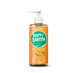 HAPPY EARTH 100% natūralus skystas muilas su rožėmis ir karčiuoju apelsinu, 300 ml