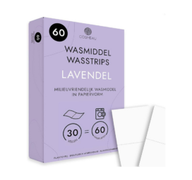 COSMEAU biologiškai skaidžios skalbimo priemonės juostelės drabužių plovimui Levanda, 60 naudojimai