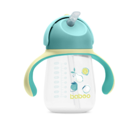 Baboo® silikoninis šiaudelių puodelis LAGOON FIESTA, 260 ml