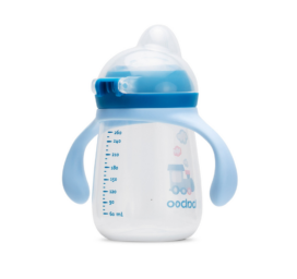 Baboo® silikoninis treniruočių puodelis MĖLYNA RŪKĖ, 260 ml