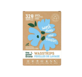THE GOOD BRAND biologiškai skaidomos skalbimo juostelės, 32 skalbimai, bekvapės