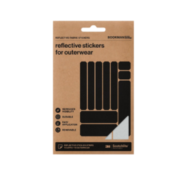 Bookman atšvaitinės audinio lipdukai drabužiams ar krepšiams, sidabriniai