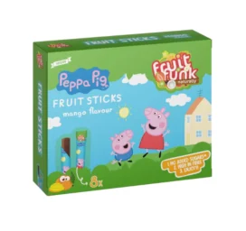 FRUITFUNK Vaisių lazdelė Peppa Pig Mangų skonio vaisių batonėlis, 8x10g