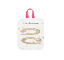 ROCKAHULA Vaikiški plaukų segtukai su gulbėmis Swan lake, 2 vnt