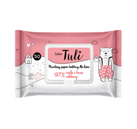 LUBA kompostuojamas braškių kvapo drėgnas tualetinis popierius su pieno rūgštimi ir 97% vandens, 50 vnt.