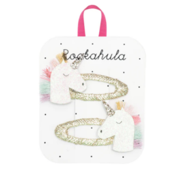 ROCKAHULA Vaikų plaukų segtukai su vienaragių Vaivorykštės vienaragis, 2 vnt