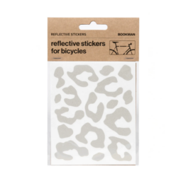 "Bookman atšvaitinės lipdukai dviračiams, šalmams ar vežimėliams su leopardo raštu, Balti"