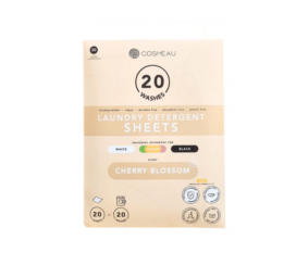 COSMEAU biologiškai skaidžios skalbimo juostelės drabužiams skalbti "Vyšnių žiedai", 20 naudojimų