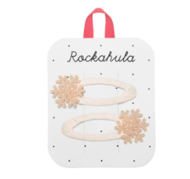 Rockahula Kids žvilgantys snaigės plaukų segtukai Žėrinti snaigė, 2 vnt.