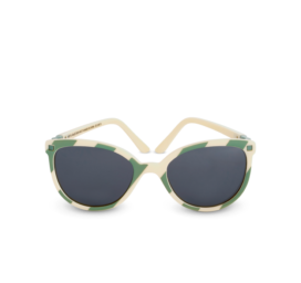 KIETLA Buzz akiniai nuo saulės su bevaržtiniu ir nesulaužomu rėmu, aukšta 3 kategorijos apsauga vaikams nuo 6 iki 9 metų, spalva SALVIA STRIPES