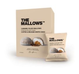 THE MALLOWS Zefyrai su belgiško baltojo šokolado, kavos ir karamelės įdaru, 5x11g
