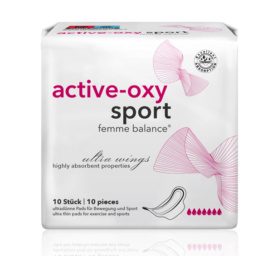 FEMME BALANCE® higieniniai paketai su aktyviu deguonimi sportui, neutralizuojantys nemalonų kvapą ir labai gerai įgeriantys, pagaminti iš BIO celiuliozės, 10 vnt.