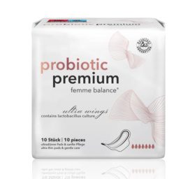 FEMME BALANCE® Probiotic aukščiausios kokybės plonos servetėlės su probiotikais, pagamintos iš BIO celiuliozės, 10 vnt.