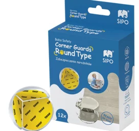 SIPO apvalūs skaidrūs silikono kampų apsaugos, 12 vnt.