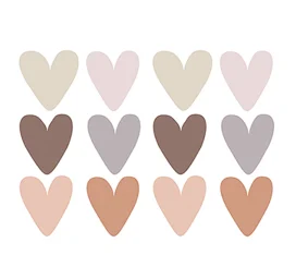 SIPO vaikiški kambario lipdukai, Boho Širdelės