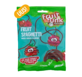 FRUITFUNK uogų skonio vaisių virvelės, 100 g