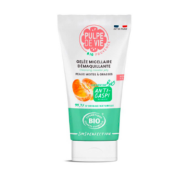 PULPE DE VIE Netobuliuks po pasimatymo organinis giliai valantis micelinis makiažo šalinimo gelis mišriai ir riebiai odai, 150ml