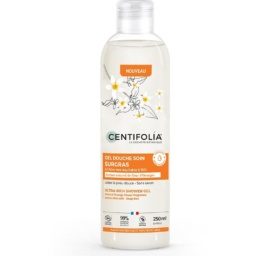 CENTIFOLIA SURGRAS drėkinamasis dušo gelis su BIO saulėgrąžų sėklų aliejumi, BIO alijošiumi ir apelsinų žiedų aromatu, 250ml