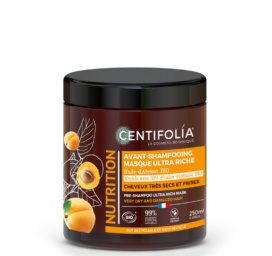 CENTIFOLIA itin turtinga maitinamoji plaukų kaukė intensyviai priežiūrai su ekologišku abrikosų aliejumi ir buriti aliejumi, 250 ml