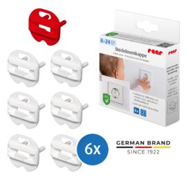 REER vaikų saugumo lizdų dangteliai vaikų saugumui, 6 vnt.