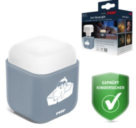 REER 2in1 SleepLight nešiojama naktinė lempa, Pilka/Mėlyna