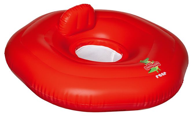 REER myswimbuddy kūdikių plaukimo ratas su galvos atrama, tinklinė sėdynė ir 4 oro kameros - Image 4
