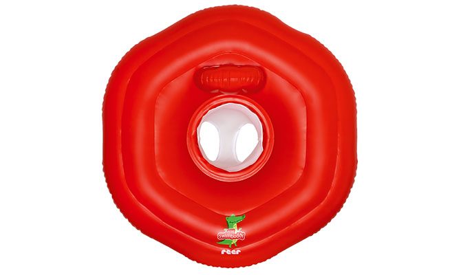 REER myswimbuddy kūdikių plaukimo ratas su galvos atrama, tinklinė sėdynė ir 4 oro kameros - Image 5