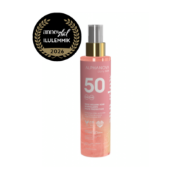 ALPHANOVA DAILY SUN SPF50 švytinčio poveikio apsauginis saulės aliejus su aviečių sėklų aliejumi ir monoi kvapu, 125 ml