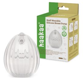HAAKAA nešiojamas silikoninis rankinis pieno nutraukiklis su kolektoriumi, 75ml