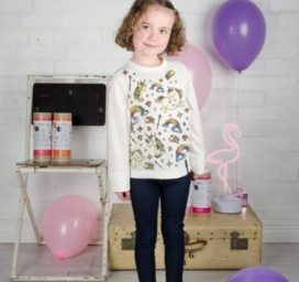 SELFIE Drabužiai nuspalvink savo vienaragio marškinėlius, dydis 3-4 metai (122)