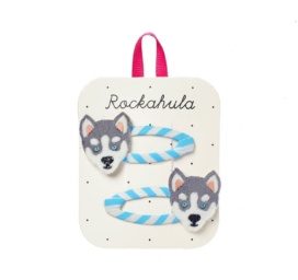 ROCKAHULA KIDS šunų Husky Dog plaukų segtukai, 2 vnt.