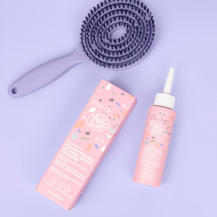 BIELENDA HairBoom Rice Rehab natūralus fermentinis ryžių šveitiklis galvos odai, 100 ml - Image 5