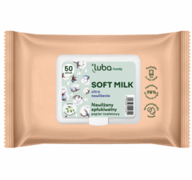 PERMIT kompostuojamas drėgnas tualetinis popierius, praturtintas glicerinu ir medvilnės pienu, 50 vnt.