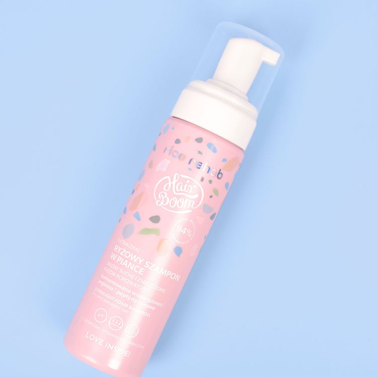 BIELENDA HairBoom Rice Rehab fermentuoto ryžių vandens šampūnas jautriai galvos odai, 400 ml - Image 4