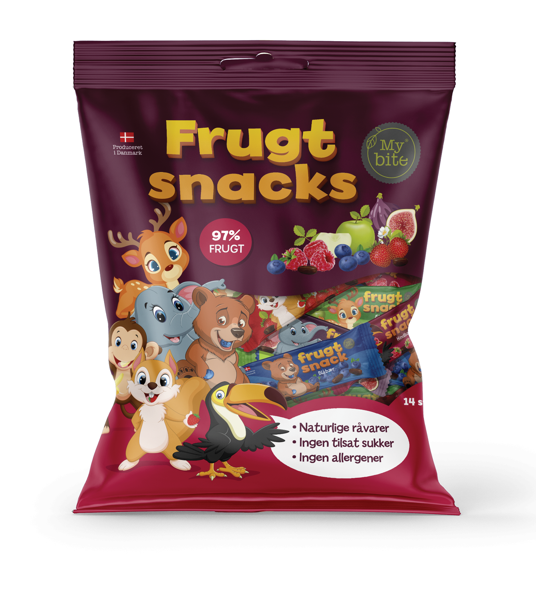 MYBITE vaisių užkandžių mišrus rinkinys, 200 g