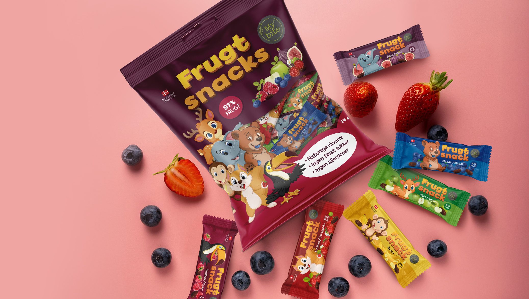 MYBITE vaisių užkandžių mišrus rinkinys, 200 g - Image 3