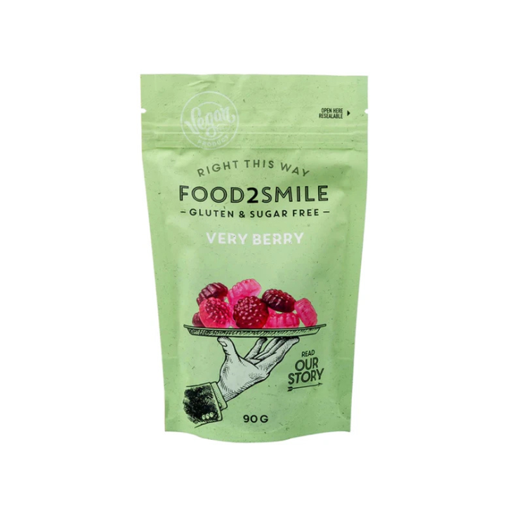 FOOD2SMILE Very Berry be cukraus guminukai, 85g