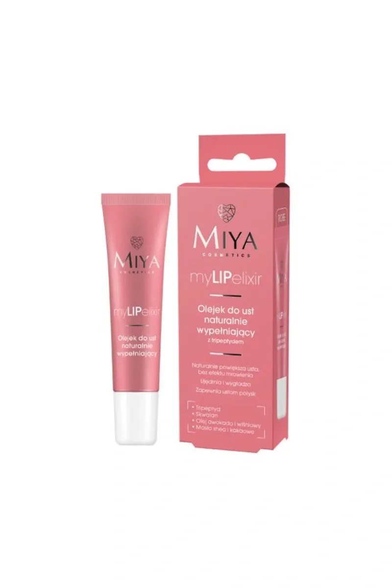 MIYA myLIPElixir natūralus gaivinantis ir lūpas putlinantis lūpų aliejus Rose, 5 ml