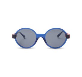 KIETLA POP apvalūs poliarizuoti vaikų saulės akiniai su 180° lankščiais lankeliais ir aukšta UVA/UVB apsauga, skirti 7–12 metų vaikams, spalva NAVY RED