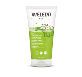 WELEDA Vaikų Švelnus Šampūnas ir Kūno Prausiklis su Laimais, 150ml