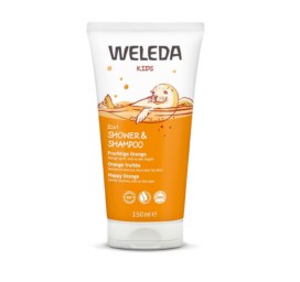 WELEDA Vaikų Švelnus Šampūnas-Kūno Gelis su Apelsinu, 150ml