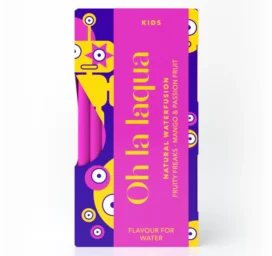 OH LA LAQUA Skonio Vandens Esencija be Cukraus ir Saldiklių Vaisiai Mangas & Aistruolė, 10 vienetų