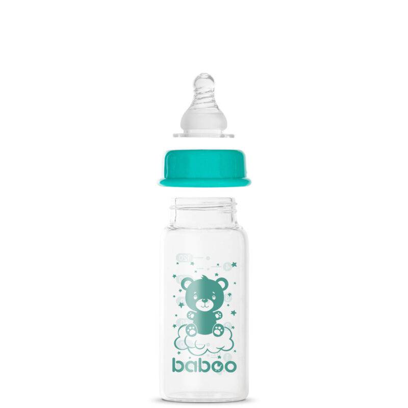 BABOO antikolinis siaurakaklis maitinimo buteliukas iš borosilikatinio stiklo, nuo 0+ mėn., 120 ml - Image 4