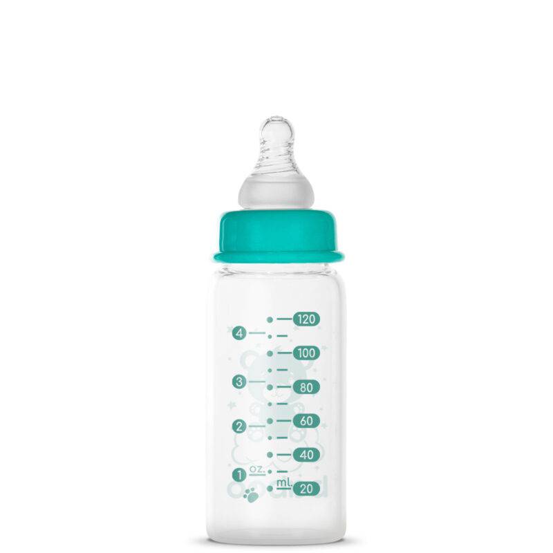 BABOO antikolinis siaurakaklis maitinimo buteliukas iš borosilikatinio stiklo, nuo 0+ mėn., 120 ml - Image 5