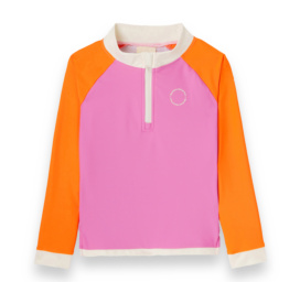 KIETLA ICONIC Maudymosi marškinėliai su UPF 50+ apsauga nuo saulės ir UV jutikliu vaikams nuo 2 iki 4 metų, ROŽINĖ RAUDONA