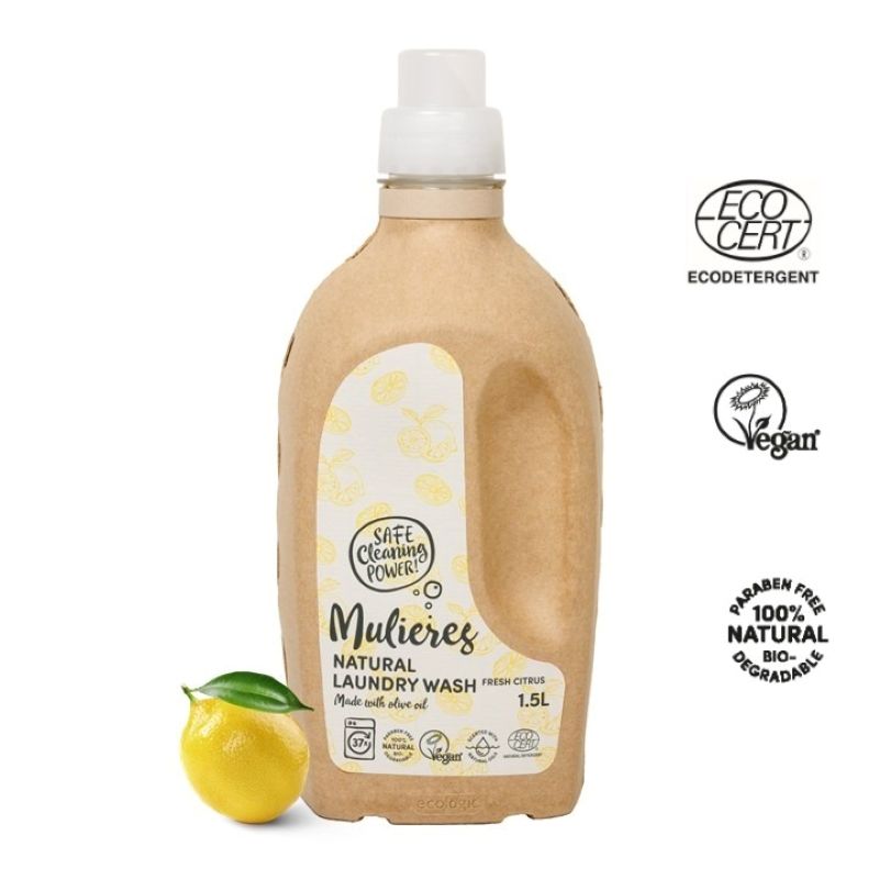 MULIERES natūralus skalbimo gelis „Fresh Citrus“, 1500 ml
