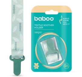 BABOO tekstilinis čiulptuko laikiklis Peachy Keen, 0+ mėnesių