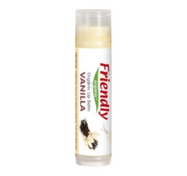 FRIENDLY ORGANIC drėkinamasis lūpų balzamas su vanile, 4,25 g