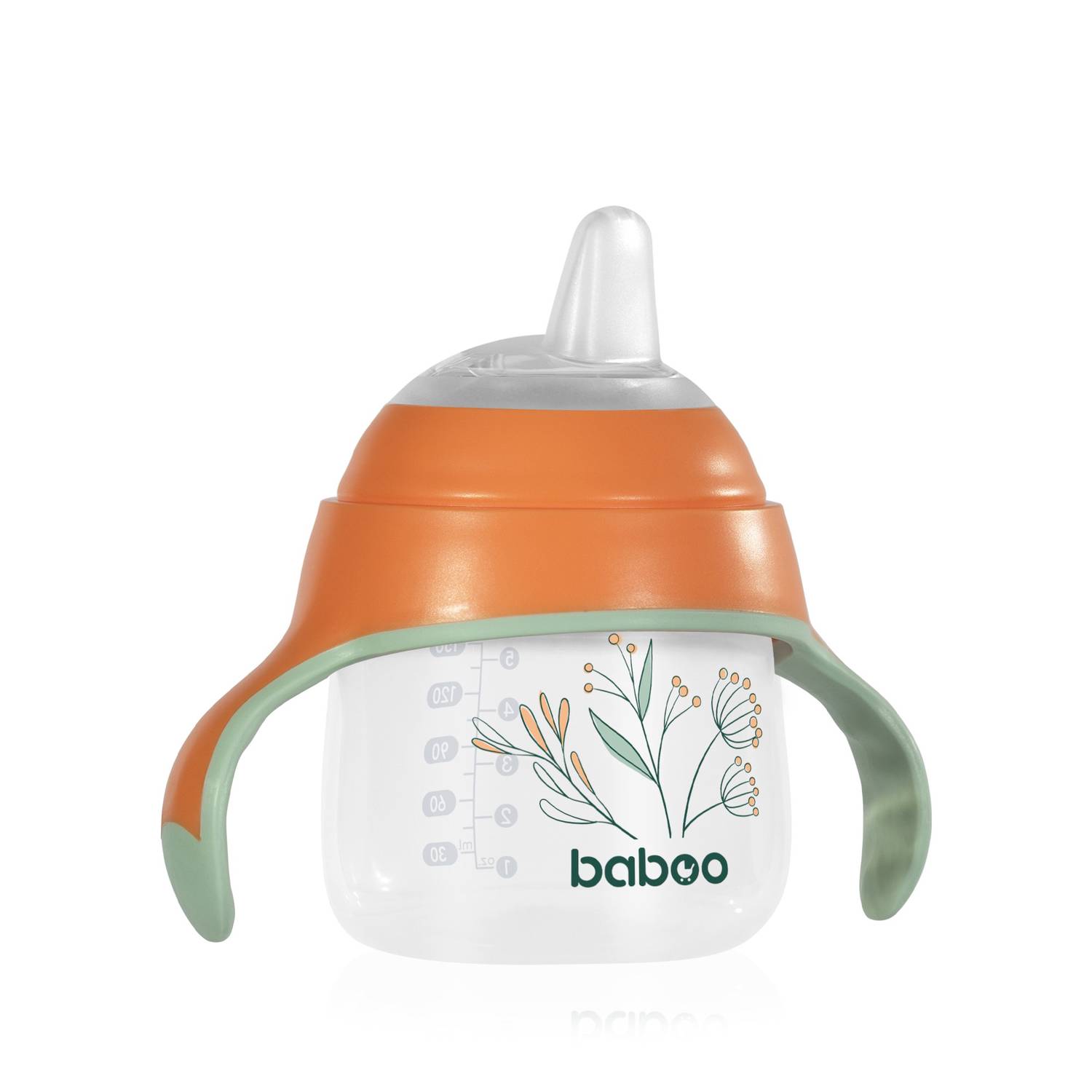 BABOO gertuvė su silikoniniu šiaudeliu Peachy Keen, nuo 6 mėn., 150 ml - Image 2